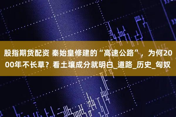 股指期货配资 秦始皇修建的“高速公路”，为何2000年不长草？看土壤成分就明白_道路_历史_匈奴